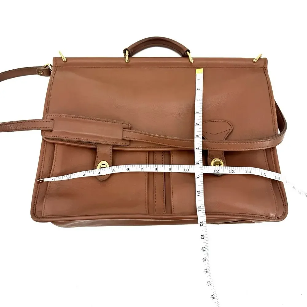Jack Georges VTG UNIVERSITY PROFESSIONAL LEATHER DOWEL BRIEFCASE Shoulder Bag